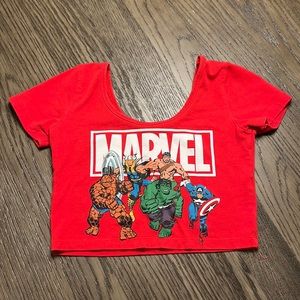 Marvel comics cropped top